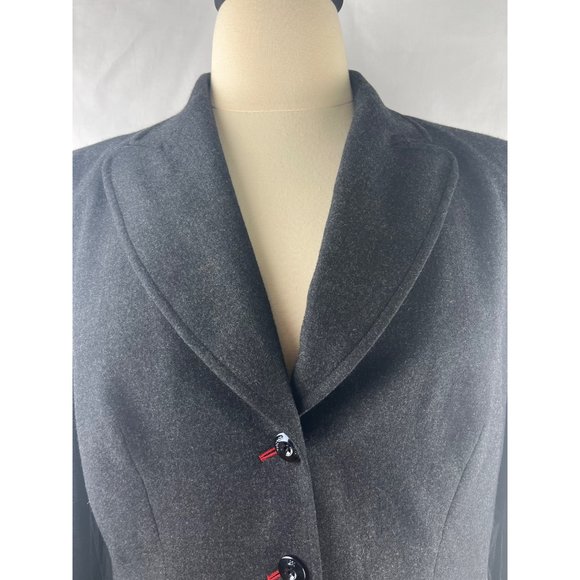 Vintage ESCADA Grey Wool Blazer, Women’s Size 42 Euro/Large US - Picture 3 of 16